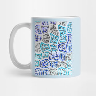 Spliced Squares (Blue) Mug